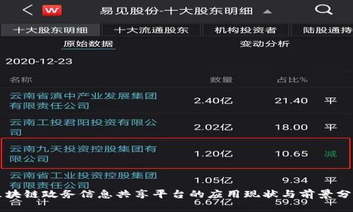 区块链政务信息共享平台的应用现状与前景分析